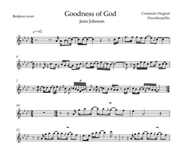 KIT Play Along + playback + partitura Godness of god Jenn Johnson Violino e Flauta C - Image 2
