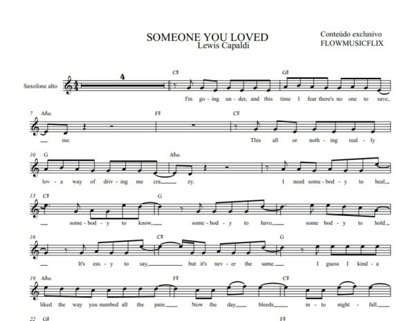 KIT Play Along + playback + partitura Someone you loved Lewis Capaldi Sax Alto Eb - Image 2
