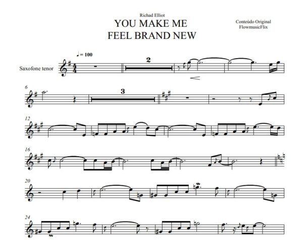 KIT Play Along + playback + partitura You Make Me Feel Brand New por Richard Elliot Sax Tenor + PLAYBACK - Image 2